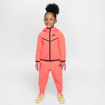 Nike Babies' Sportswear Toddler Tech Fleece 2-piece Full-zip Set In Red