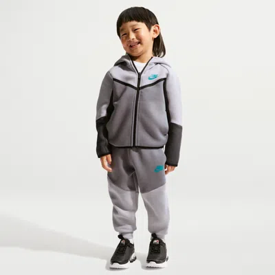 Nike Babies' Sportswear Toddler Tech Fleece 2-piece Full-zip Set In Gray