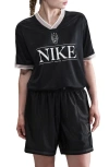 Nike Sportswear V-neck Graphic Jersey In Black