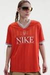 Nike V Neck Jersey Top In Orange
