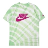 Nike Sportswear Version Tie Dye Printing Logo Short Sleeve White / Grass Green