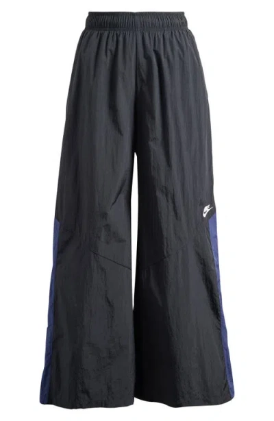 Nike Sportswear Wide Leg Cotton Pants In Gray