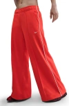 Nike Sportswear Wide Leg Track Pants In Red