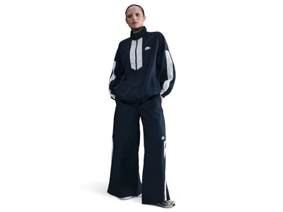 Nike Sportswear Wide Leg Woven Pants In Black