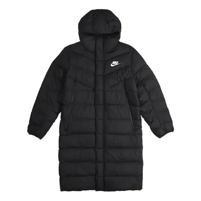 Nike Sportswear Windrunner Down Fill Long Hooded Down Jacket Black