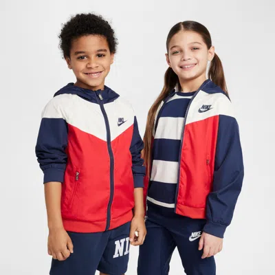 Nike Sportswear Windrunner Little Kids' Full-zip Jacket In Blue
