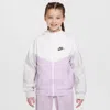Nike Sportswear Windrunner Big Kids' Hooded Repel Jacket In White