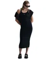 Nike Sportswear Women's Chill Knit Tight Mini-rib Tank Dress In Black/sail 