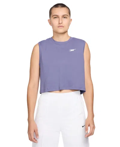 Nike Sportswear Women's Club Cotton Sleeveless Cropped Logo T-shirt