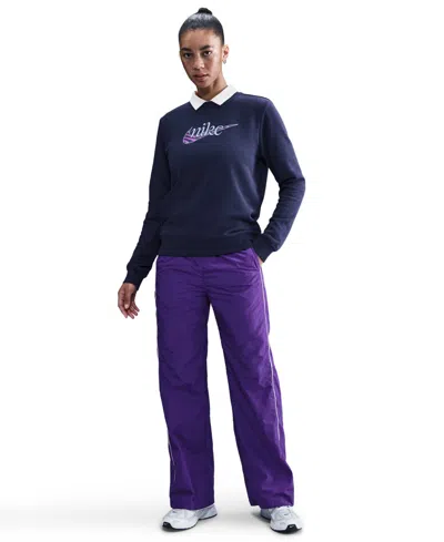 Nike Sportswear Women's Club Fleece Crewneck Sweatshirt In Blue