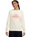 Nike Sportswear Women's Club Fleece Graphic Crewneck Sweatshirt In Neutral