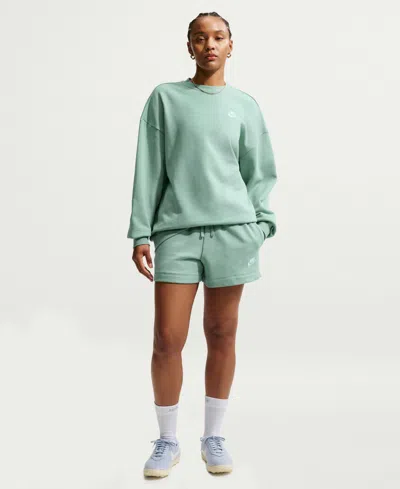 Nike Sportswear Women's Club Fleece Loose Crewneck Sweatshirt In Green