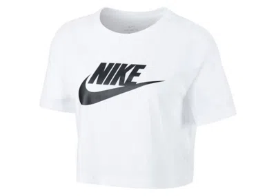 Pre-owned Nike Sportswear Women's Essential Cropped T-shirt In White