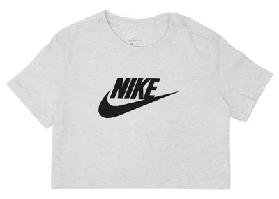 Pre-owned Nike Sportswear Women's Essential Cropped Tee Shirt In Gray
