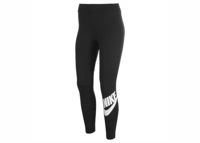 Pre-owned Nike Sportswear Women's Essential Highwaisted Logo Leggings In Black/white