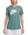 Nike Club Womens Crew Neck Short Sleeve Active T-shirt In Blue