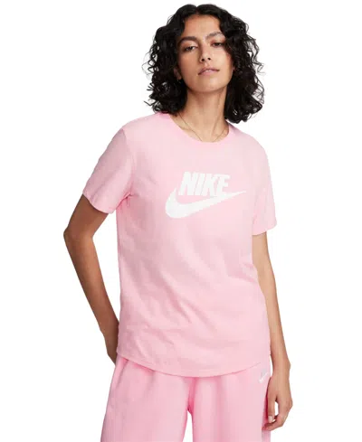 Nike Sportswear Women's Essentials Logo T-shirt In Soft Pink