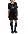 Nike Sportswear Women's Logo V-neck Short-sleeve Jersey Top In Black