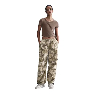 Nike Sportswear Women's Mid-rise Oversized Camo Cargo Pants In Brown