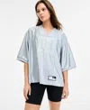 Nike Sportswear Street Oversize Short Sleeeve Graphic Jersey In Gray