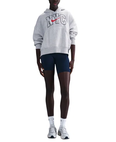 Nike Sportswear Women's Phoenix Fleece Over-oversized Pullover Hoodie In Gray