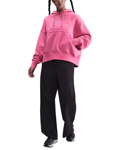 Nike Sportswear Women's Phoenix Fleece Over-oversized Pullover Hoodie In Pink