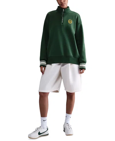 Nike Sportswear Women's Phoenix Fleece Oversized 1/4-zip Long Sweatshirt In Gold