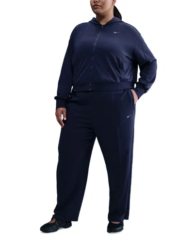 Nike Sportswear Women's Plus Size Mid-rise French Terry Sweatpants In Blue