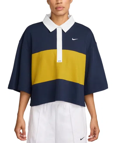 NIKE SPORTSWEAR WOMEN'S SHORT-SLEEVE OVERSIZED POLO TOP