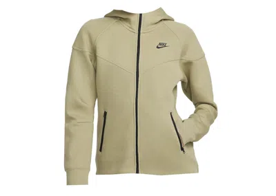 Pre-owned Nike Sportswear Women's Tech Fleece Windrunner Fullzip Hoodie In Neutral Olive/black
