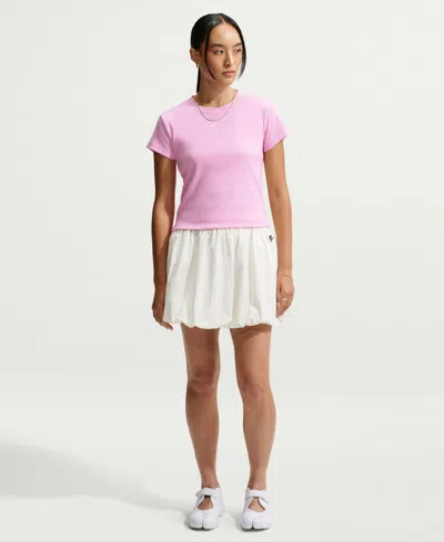 Nike Sportswear Women's Tight Ribbed Short Sleeve T-shirt In Animal Print
