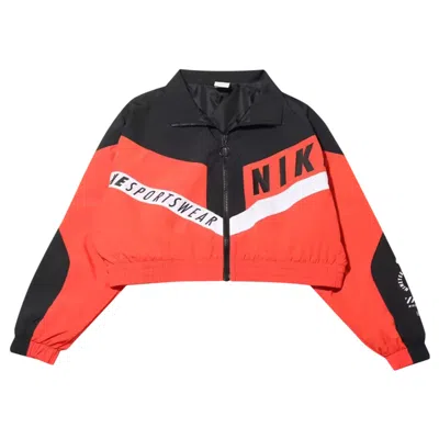 Pre-owned Nike Sportswear Woven Jacket 'light Crimson/black' | Red | Women's Size Xl