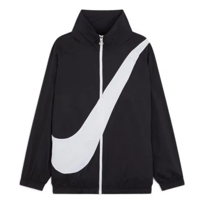 Nike Sportswear Woven Swoosh Jacket Large Logo Sports Us Edition Black