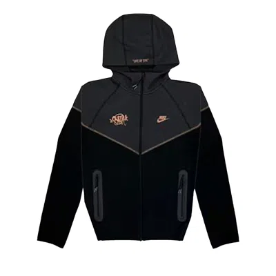 Pre-owned Nike Sportswear X Central Cee Tech Fleece Full Zip Hoodie 'black/metallic Red Bronze' | Men's Size M