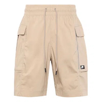 Nike Sportwear Big Pocket Cargo Sports Shorts Khaki In Metallic