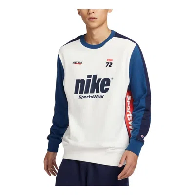 Nike Sportwear Club Crew-neck Sweatshirt Asia Sizing 'sail Blue' In White