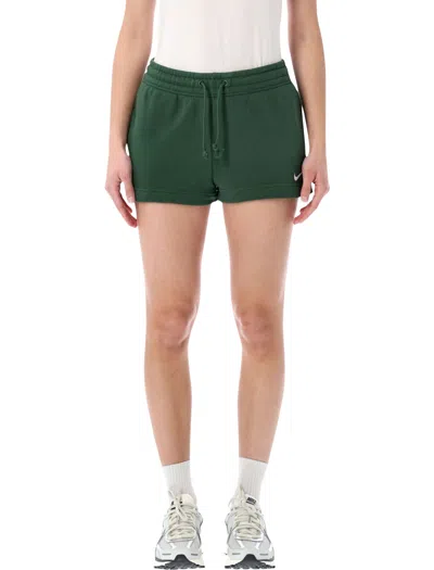 Nike Sporty Fleece Shorts - Size S In Fir Green