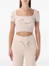 Nike Square-neck Logo Top In Multi