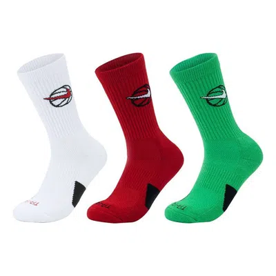 Nike Ss22 Everyday Crew Basketball Logo Sports Quick Dry Mid Tops Socks Couple Style 3 Pairs White R