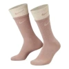 Nike Ss22 Everyday Plus Cushioned Double Layer Splicing Training Sports Socks Unisex 2 Pairs Pink