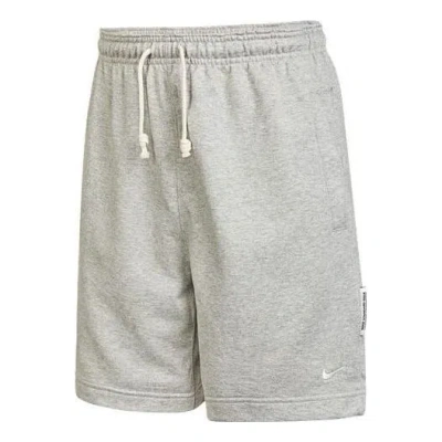 Nike Ss22 Solid Color Drawstring Lacing Basketball Shorts Gray
