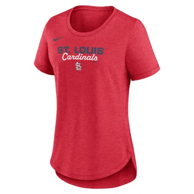 Nike St. Louis Cardinals Arched Team Name  Women's Mlb T-shirt In Red