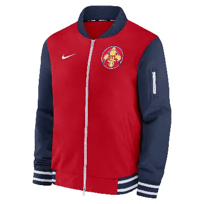 Nike St. Louis Cardinals Authentic Collection City Connect Game Time  Men's Mlb Full-zip Bomber Jacket In Red