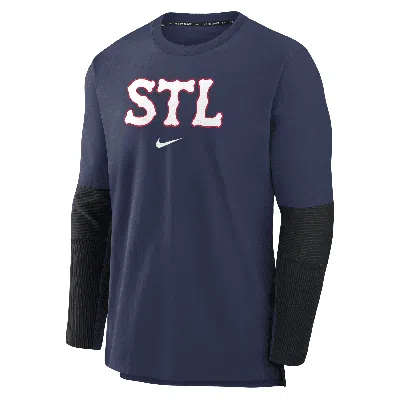 Nike Men's Navy St. Louis Cardinals 2024 City Connect Authentic Collection Player Tri-blend Pullover Swea