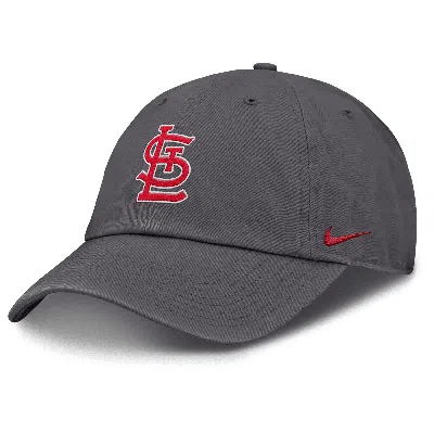 Nike Men's Gray St. Louis Cardinals Club Adjustable Hat In Grey