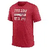 Nike St. Louis Cardinals Cooperstown Local Stack  Men's Mlb T-shirt In Red
