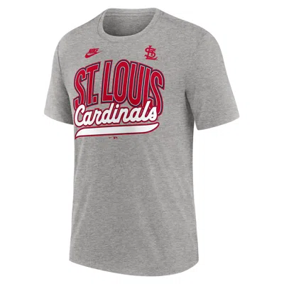 Nike Heather Gray St. Louis Cardinals Cooperstown Collection Retro Tri-blend T-shirt