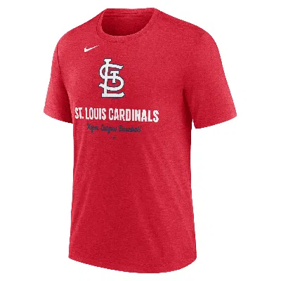 Nike Heather Red St. Louis Cardinals Logo Tri-blend T-shirt