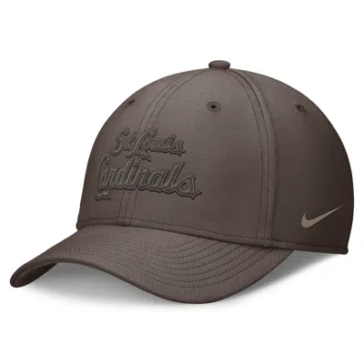 Nike St. Louis Cardinals Statement Swoosh  Men's Dri-fit Mlb Hat In Brown