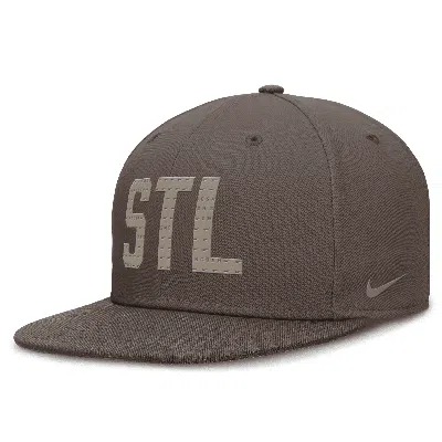 Nike St. Louis Cardinals Statement True  Men's Dri-fit Mlb Fitted Hat In Brown